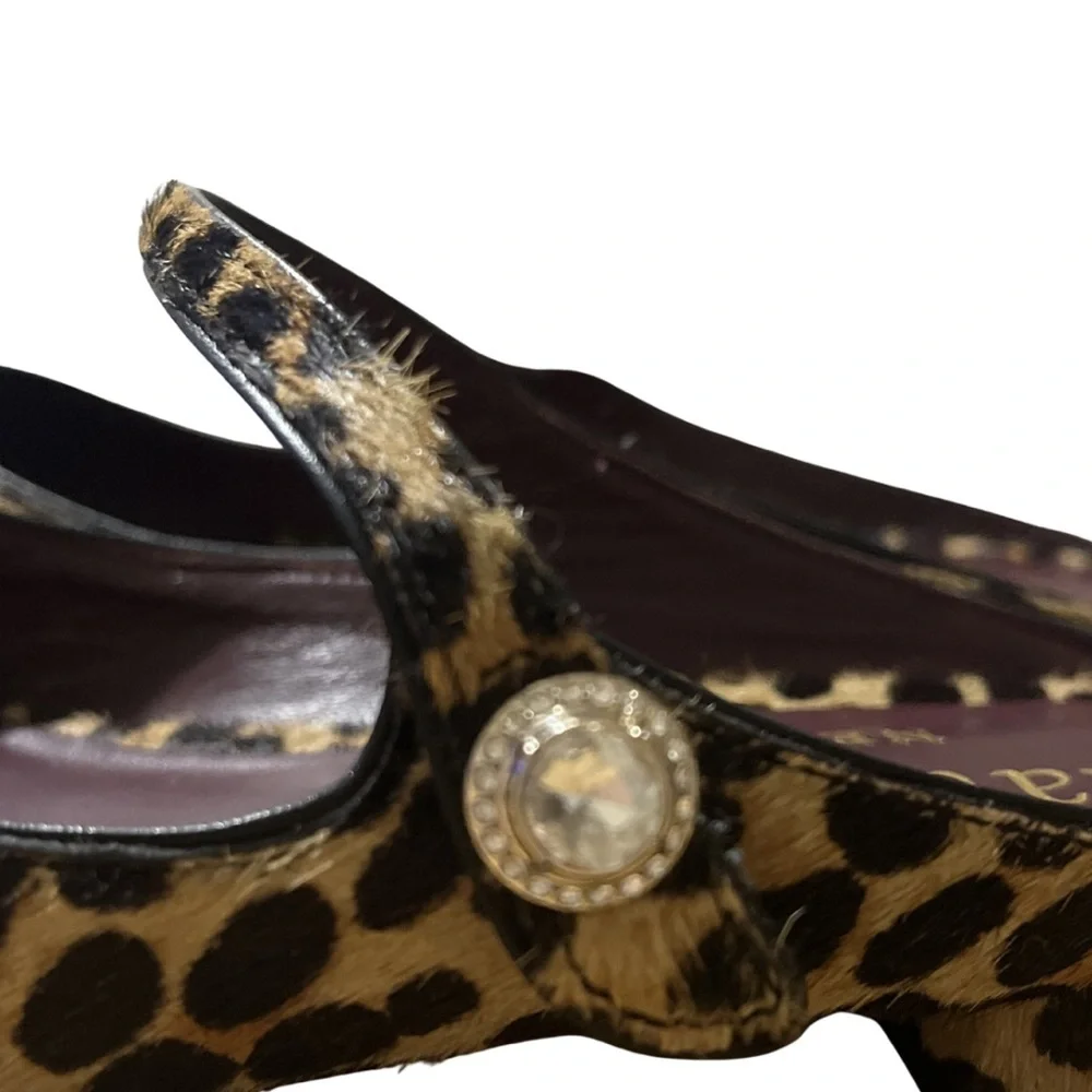 Kate Spade Meg Leopard Print Calf Hair Mules - Size 5.5 B